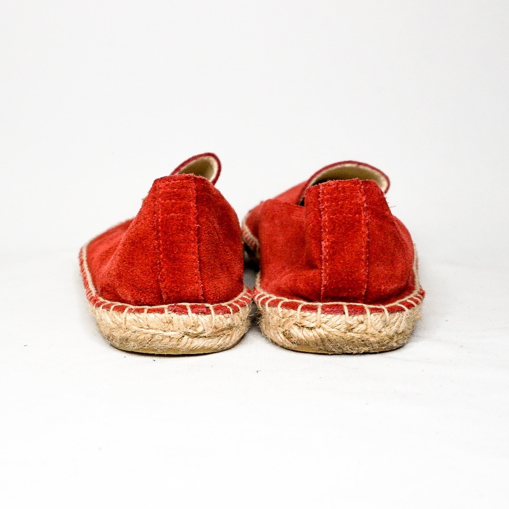 SOLUDOS Espadrilles Red Woven Canvas Slides 7 - Picture 5 of 7